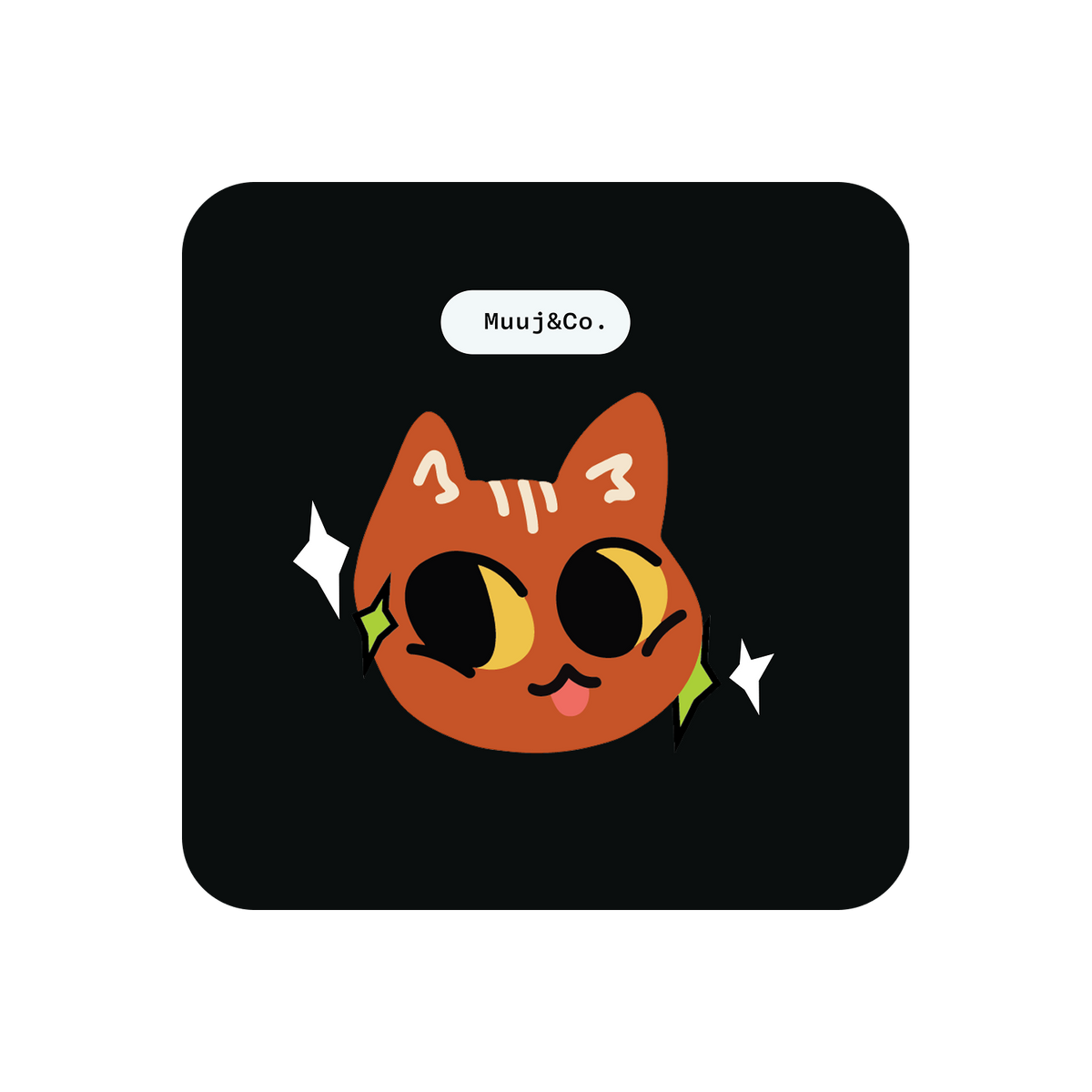 Derpy Cat Acrylic Pin