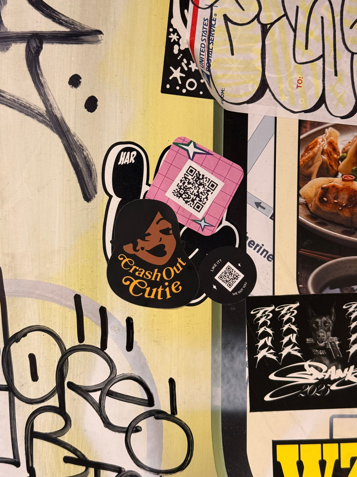 Crash Out Cutie Vinyl Sticker, 3x3 Permanent