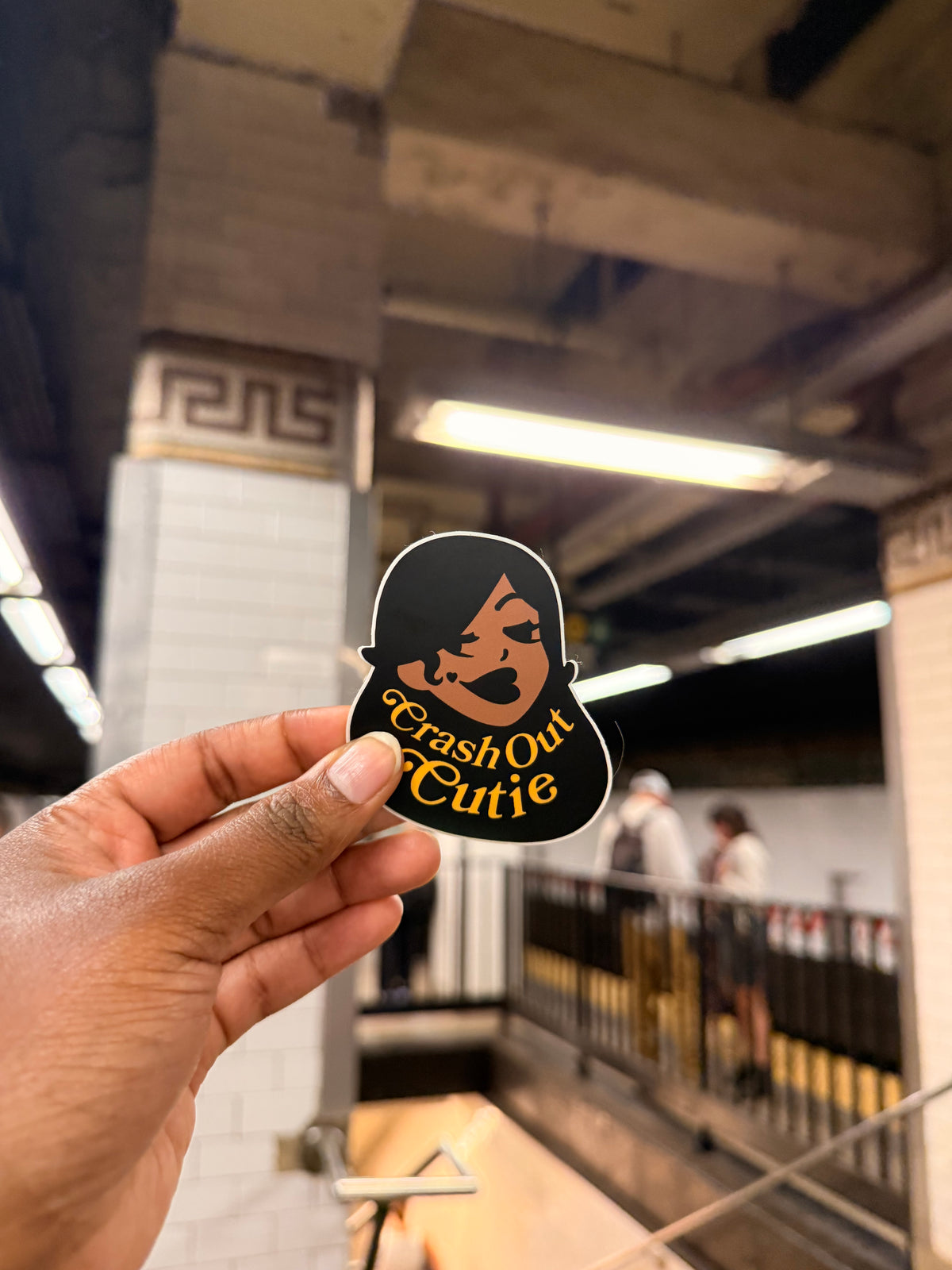 Crash Out Cutie Vinyl Sticker, 3x3 Permanent