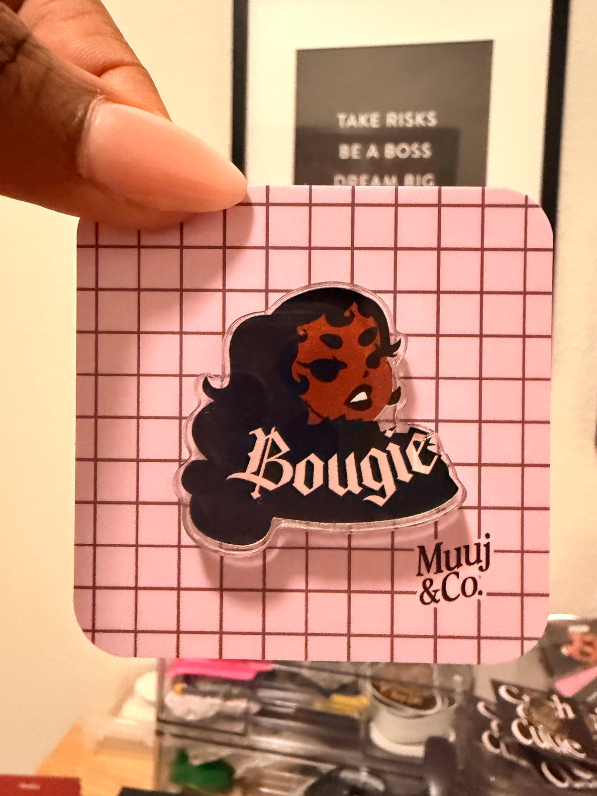 Bougie Acrylic Pin