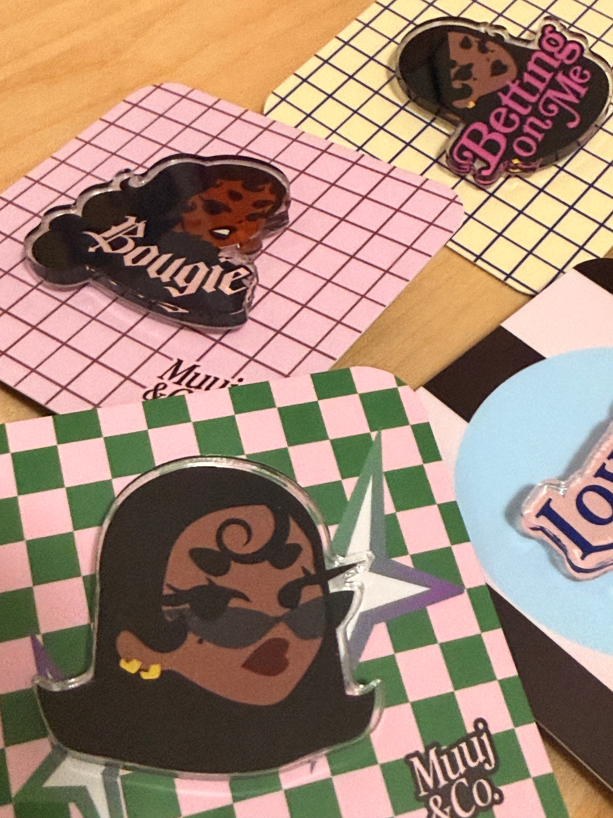 Bougie Acrylic Pin