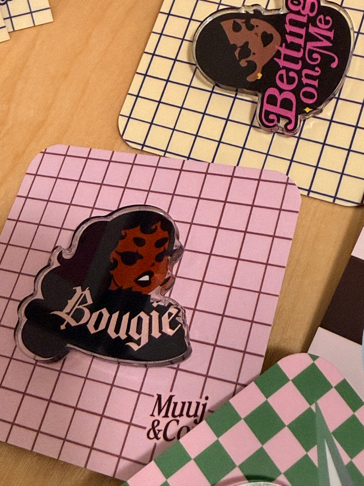Bougie Acrylic Pin