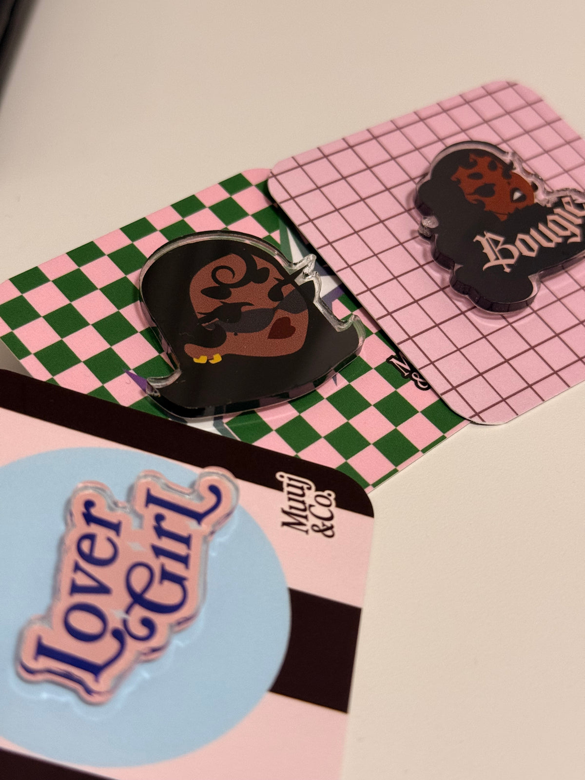 Bougie Acrylic Pin