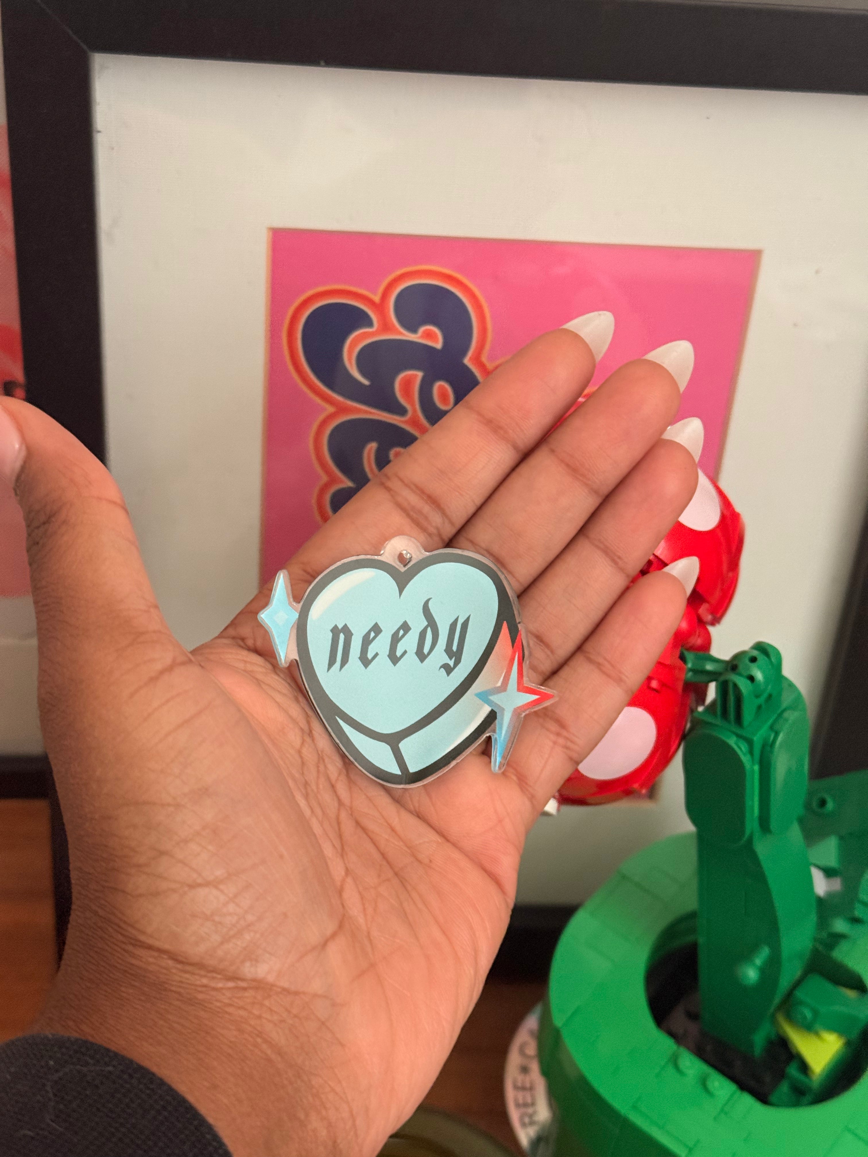 Needy Heart Keychain