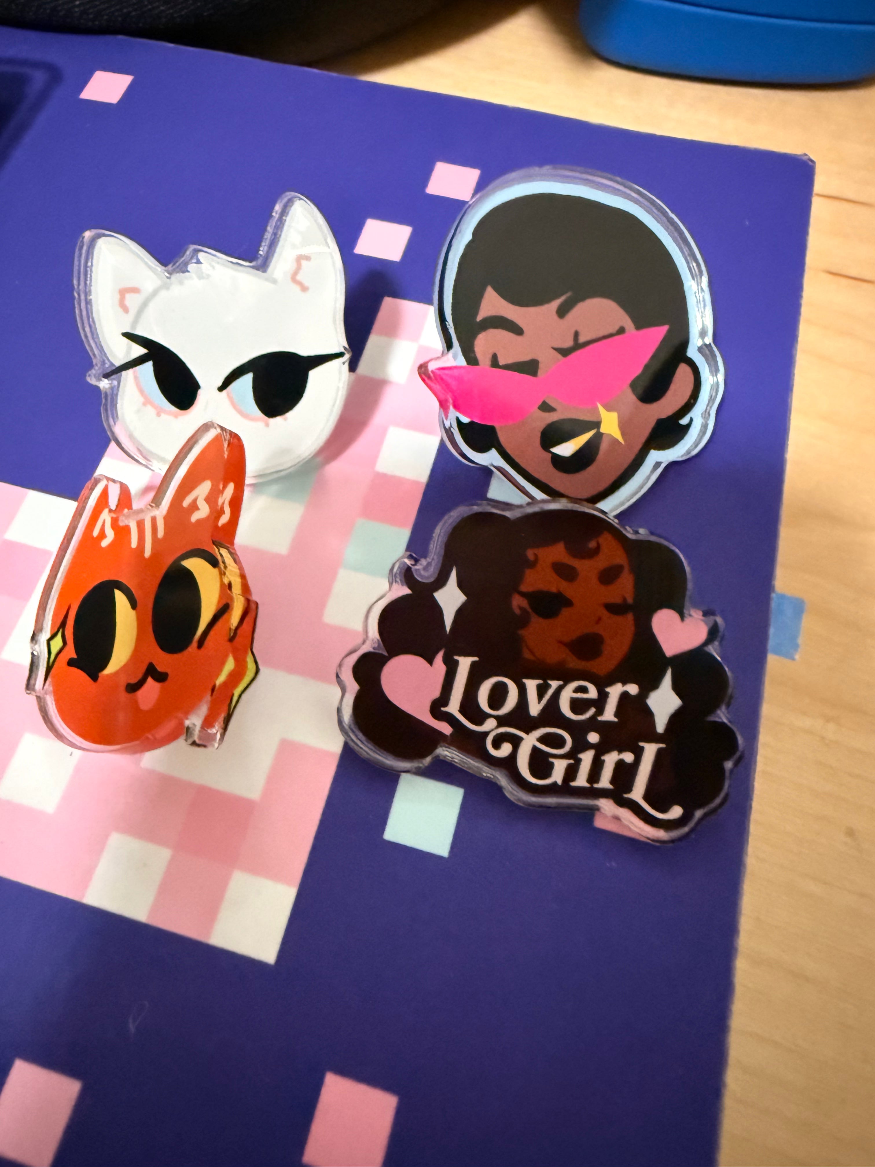 Spoiled Kitty Acrylic Pin