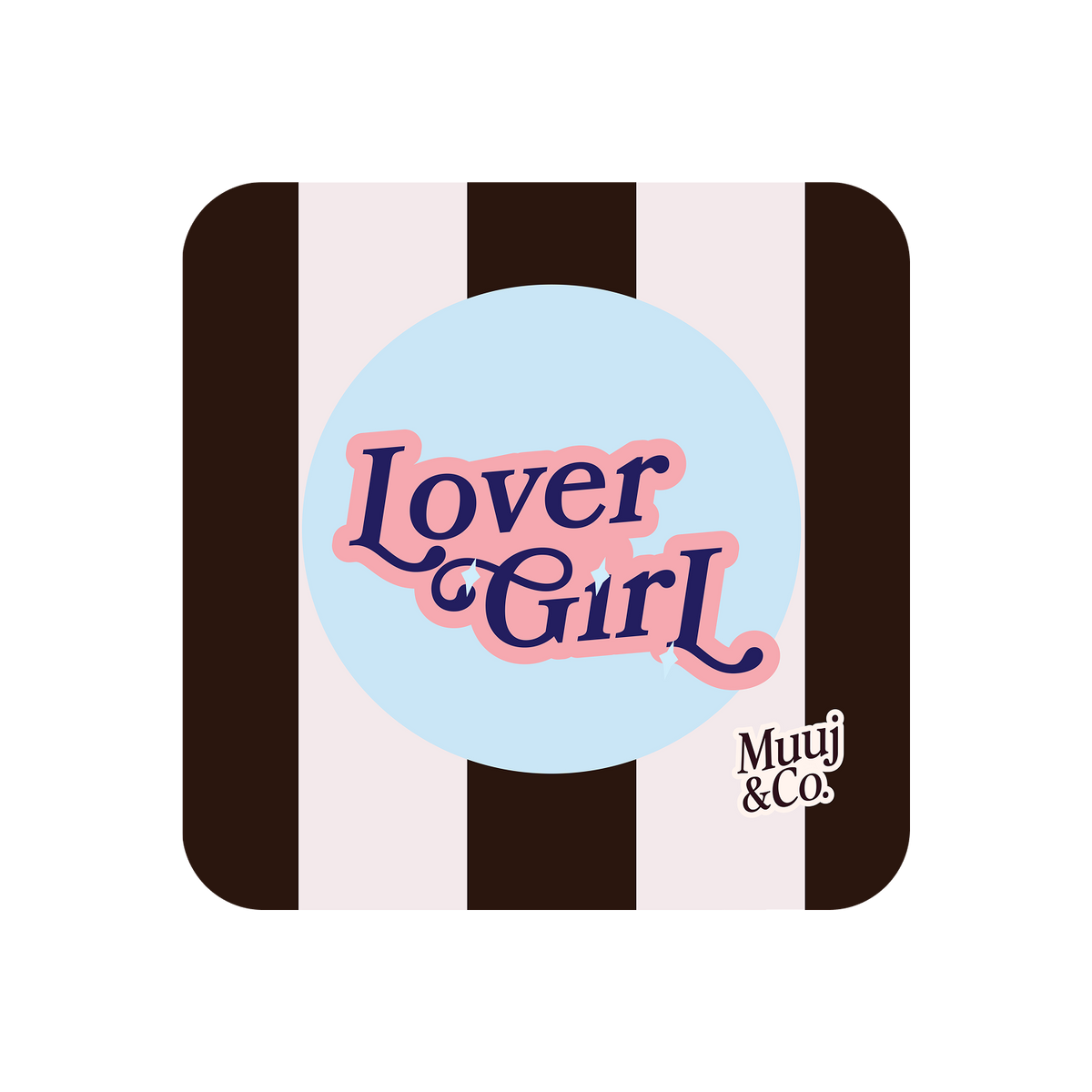 Lover girl Text Acrylic Pin