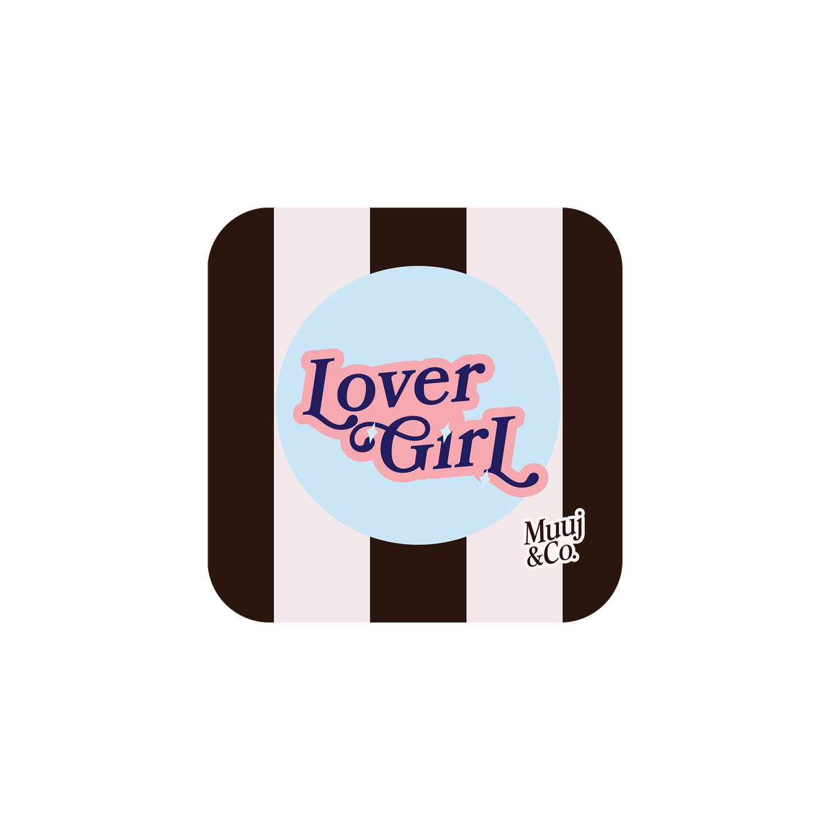 Lover girl Text Acrylic Pin