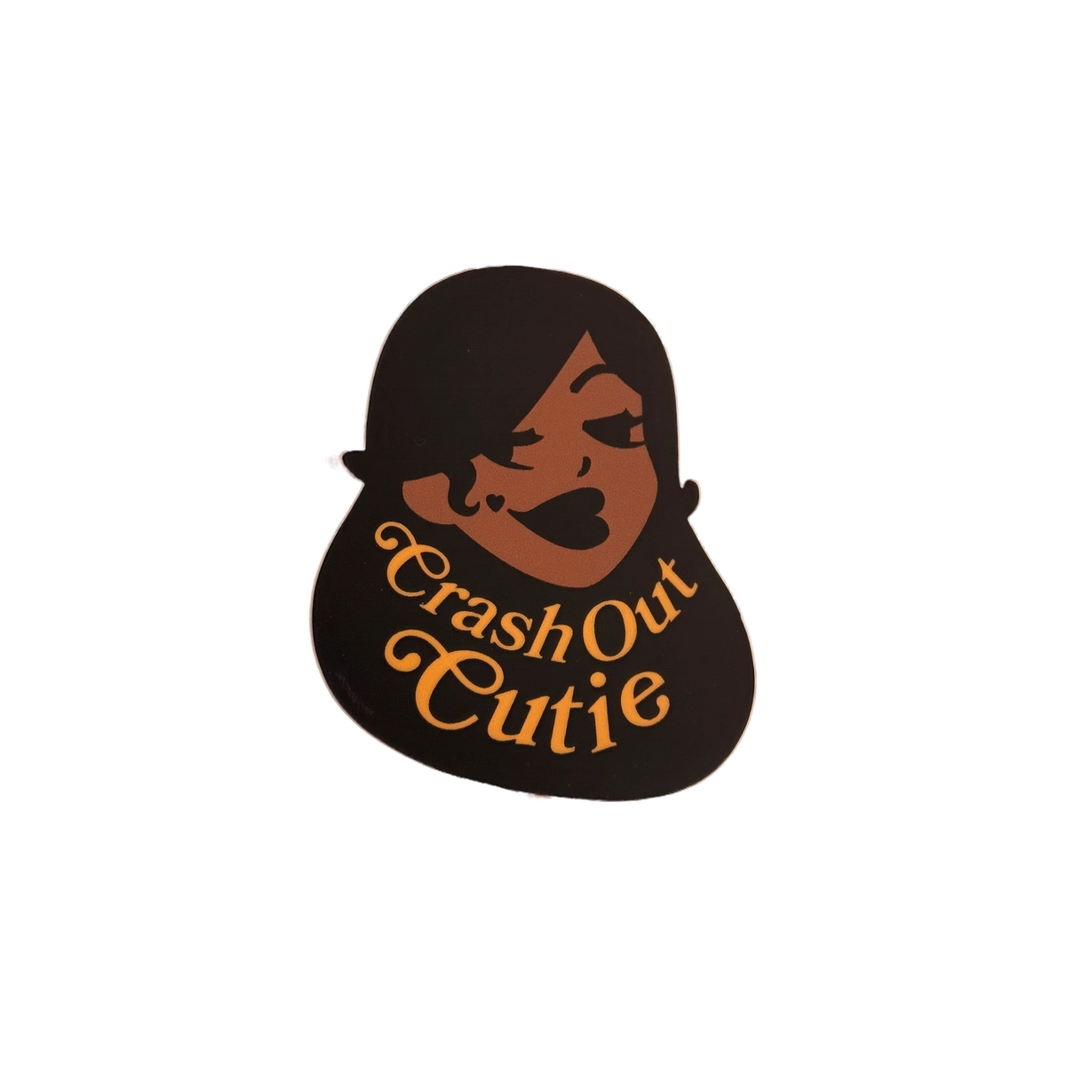 Crash Out Cutie Vinyl Sticker, 3x3 Permanent