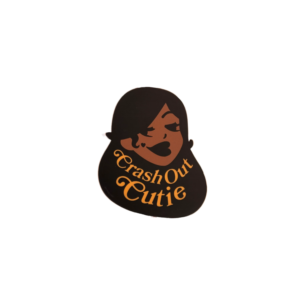 Crash Out Cutie Vinyl Sticker, 3x3 Permanent